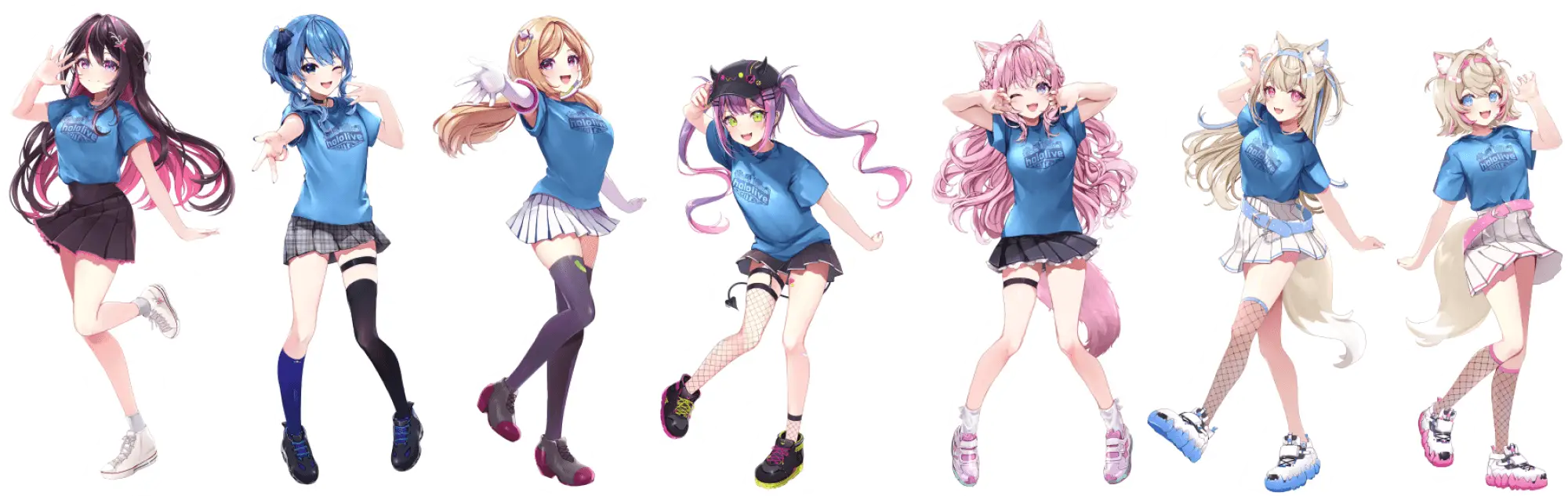 AZKi／星街すいせい／アキ・ローゼンタール／常闇トワ／博衣こより／フワワ・アビスガード／モココ・アビスガード